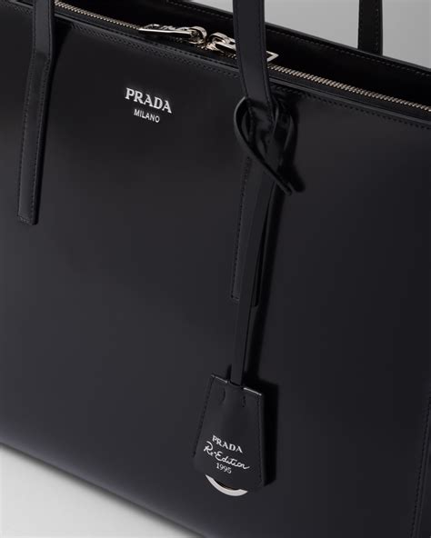 prada re-edition 1995 brushed-leather large handbag|prada re edition 1995.